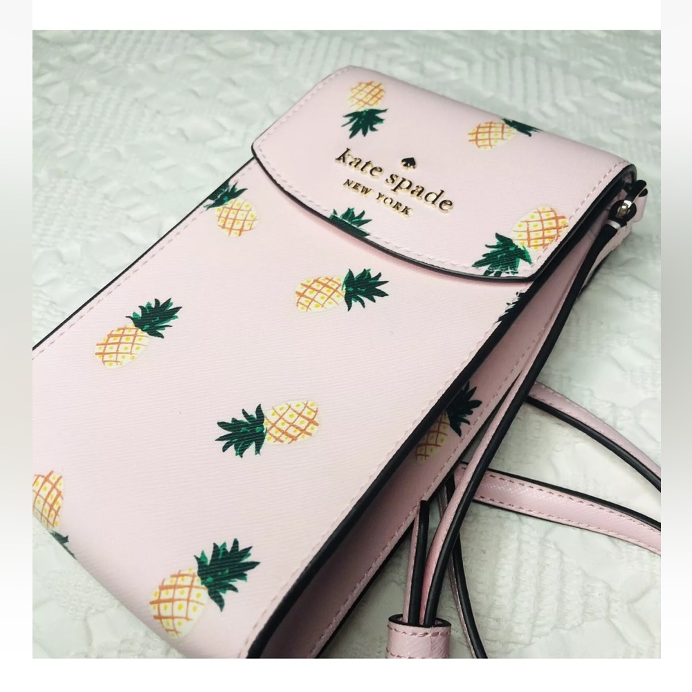 Kate Spade Pink Pineapple Phone Crossbody/ Wallet